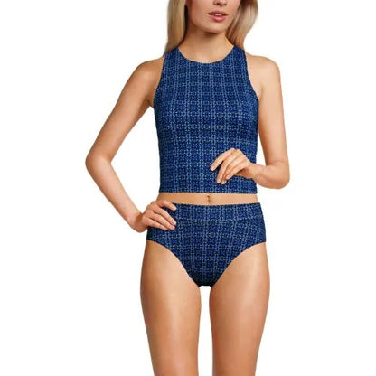 Women's High Neck Racerback Midkini Top