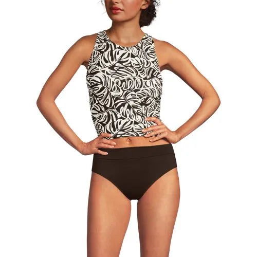 Women's High Neck Racerback Midkini Top
