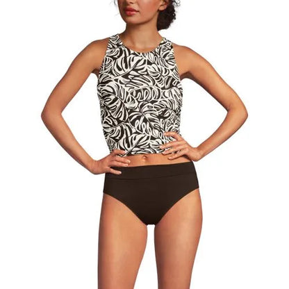 Women's High Neck Racerback Midkini Top