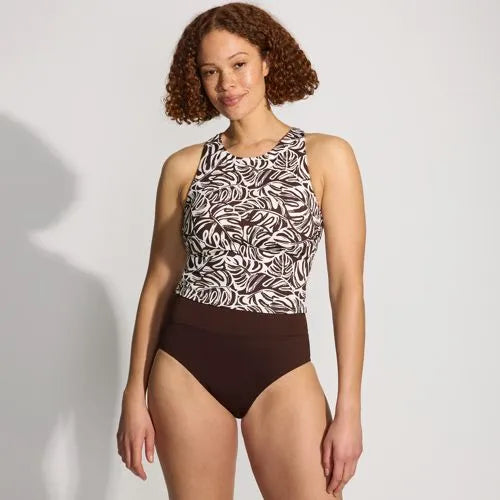 Women's High Neck Racerback Midkini Top