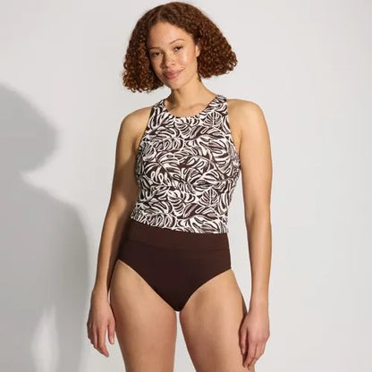 Women's High Neck Racerback Midkini Top