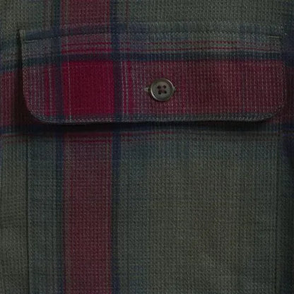 Men's Long Sleeve Woven Waffle Work Shirt