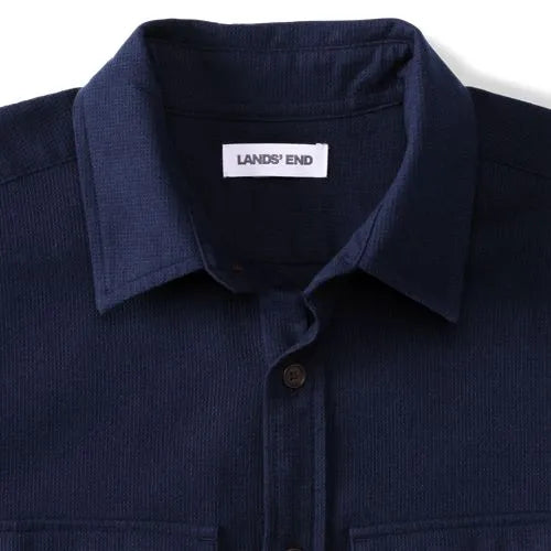 Men's Long Sleeve Woven Waffle Work Shirt