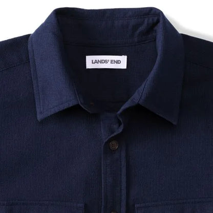 Men's Long Sleeve Woven Waffle Work Shirt