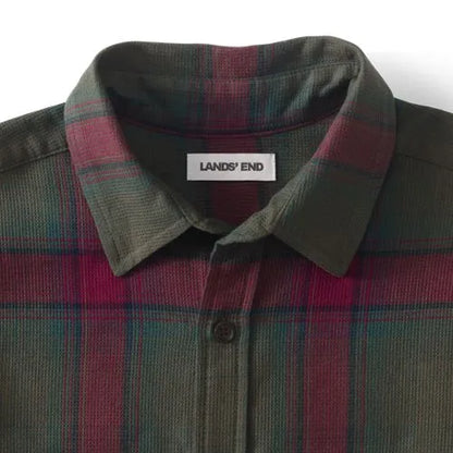 Men's Long Sleeve Woven Waffle Work Shirt