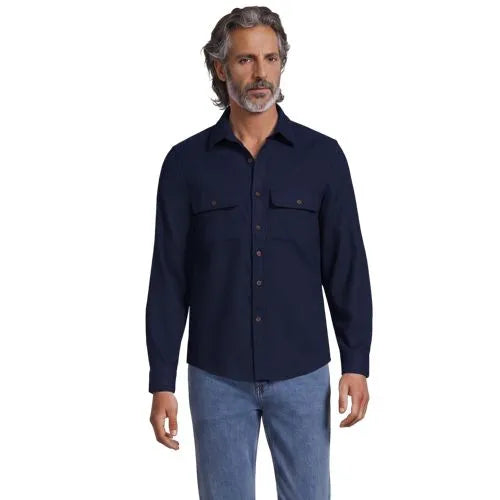 Men's Long Sleeve Woven Waffle Work Shirt