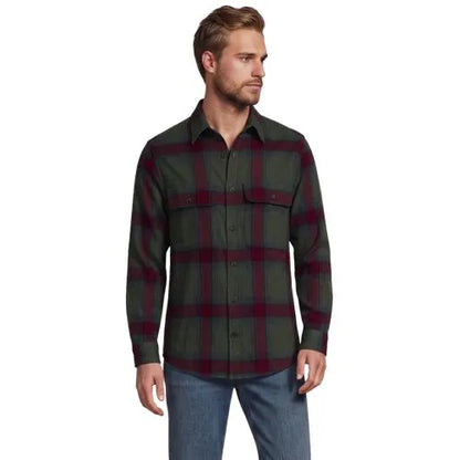 Men's Long Sleeve Woven Waffle Work Shirt