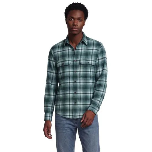 Men's Long Sleeve Woven Waffle Work Shirt