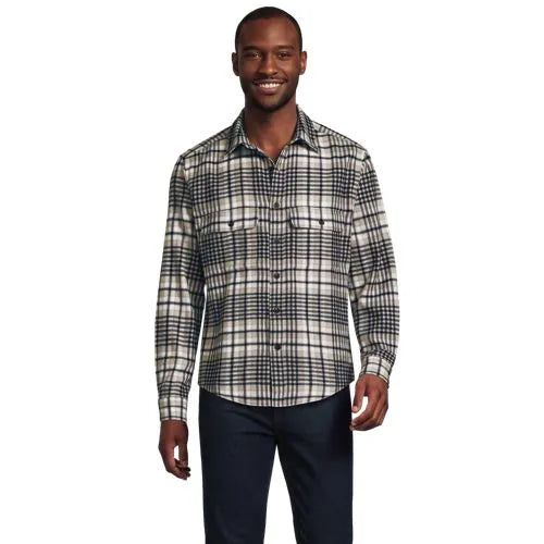 Men's Long Sleeve Woven Waffle Work Shirt