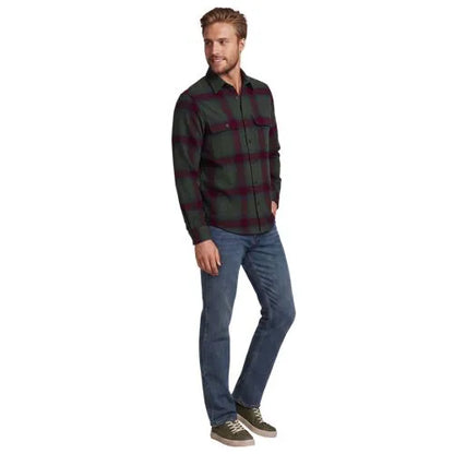 Men's Long Sleeve Woven Waffle Work Shirt