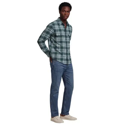 Men's Long Sleeve Woven Waffle Work Shirt