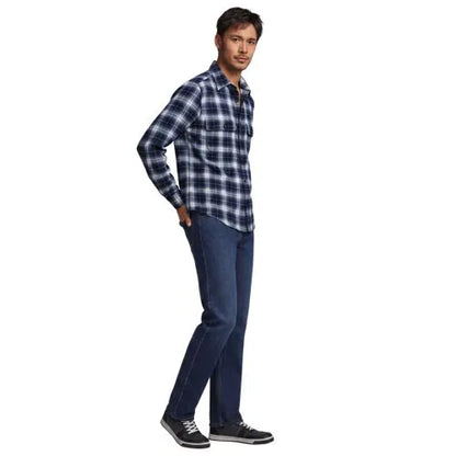 Men's Long Sleeve Woven Waffle Work Shirt