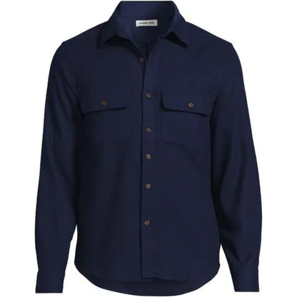Men's Long Sleeve Woven Waffle Work Shirt