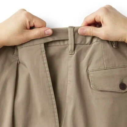Men's Knockabout Comfort Waist Relaxed Fit Pleated Front Chino Pant