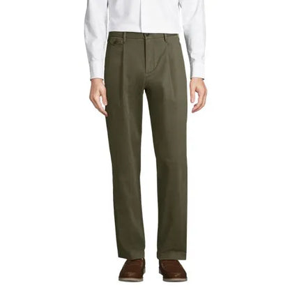 Men's Knockabout Comfort Waist Relaxed Fit Pleated Front Chino Pant