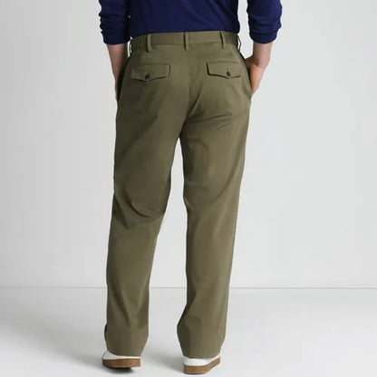 Men's Knockabout Comfort Waist Relaxed Fit Pleated Front Chino Pant