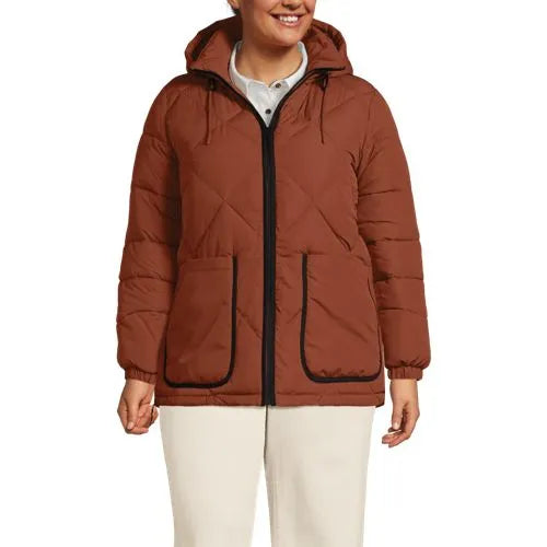 Women's Plus Size FeatherFree Insulated Diamond Quilted Jacket