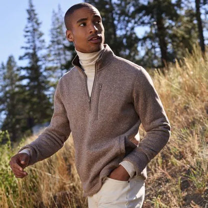 Men's Sweater Fleece Quarter Zip Pullover