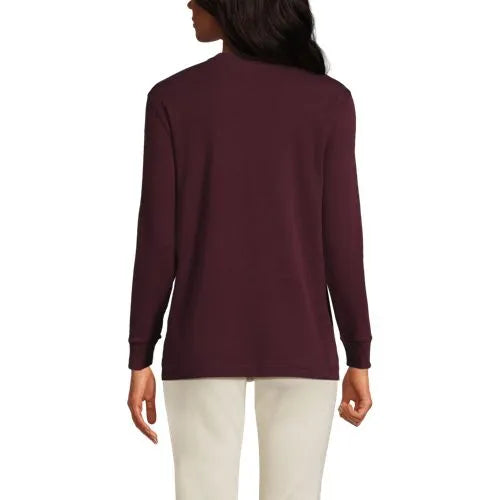 Women's Cotton Relaxed Long Sleeve Crew Neck