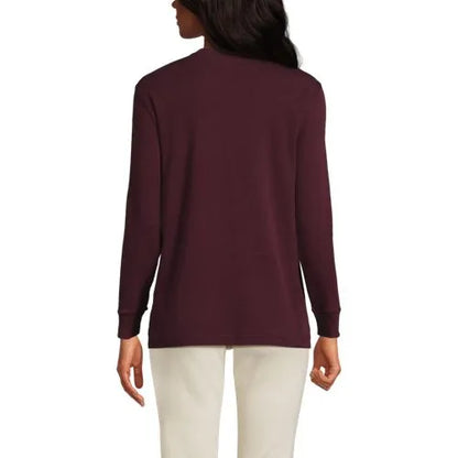 Women's Cotton Relaxed Long Sleeve Crew Neck