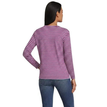 Women's Cotton Relaxed Long Sleeve Crew Neck