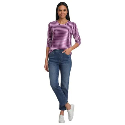 Women's Cotton Relaxed Long Sleeve Crew Neck