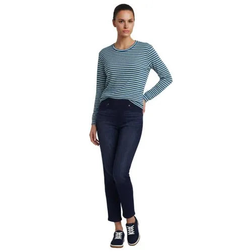 Women's Cotton Relaxed Long Sleeve Crew Neck