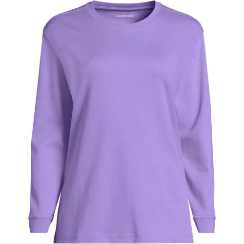Women's Cotton Relaxed Long Sleeve Crew Neck