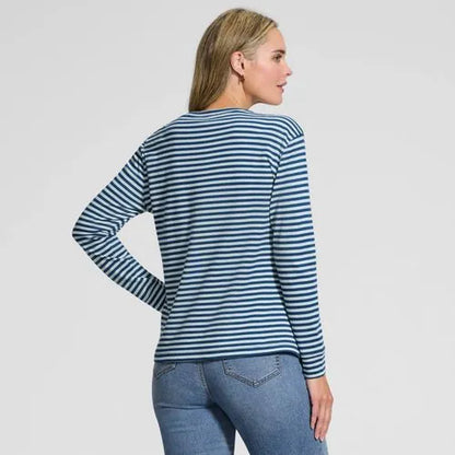 Women's Cotton Relaxed Long Sleeve Crew Neck