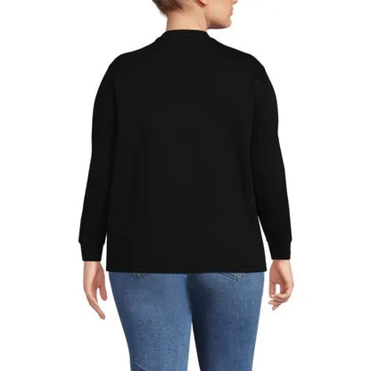 Women's Cotton Relaxed Long Sleeve Crew Neck