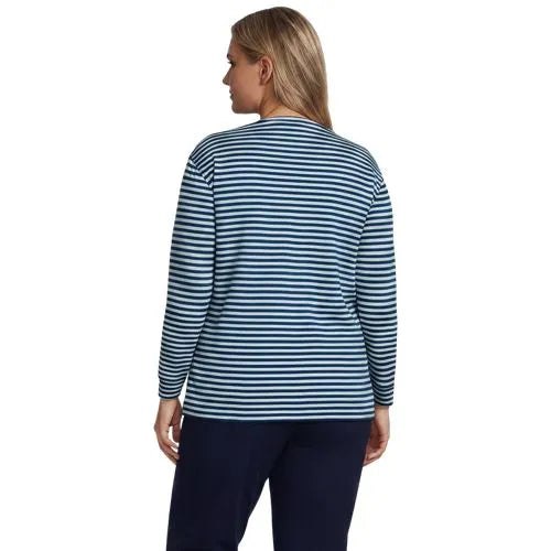 Women's Cotton Relaxed Long Sleeve Crew Neck