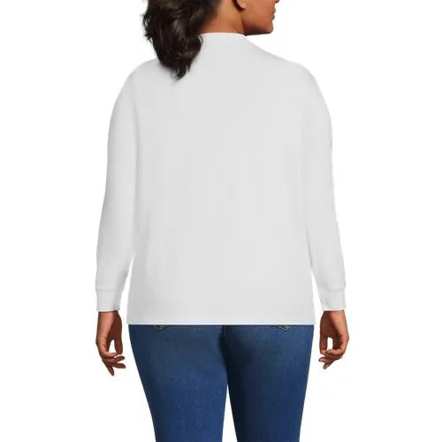 Women's Cotton Relaxed Long Sleeve Crew Neck