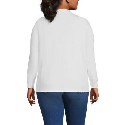 Women's Cotton Relaxed Long Sleeve Crew Neck
