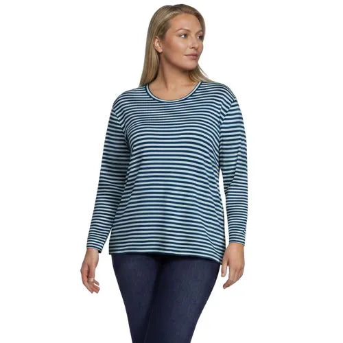Women's Cotton Relaxed Long Sleeve Crew Neck