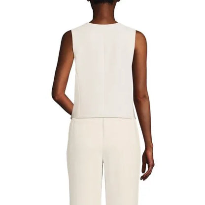 Women's Crepe Button Front Vest