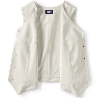 Women's Crepe Button Front Vest