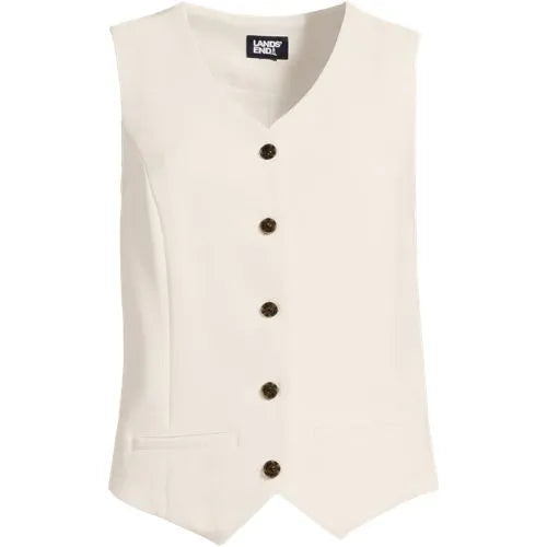 Women's Crepe Button Front Vest