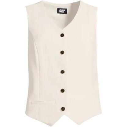Women's Crepe Button Front Vest
