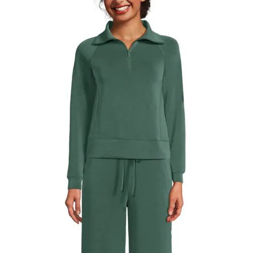 Women's Cupro Long Sleeve Half Zip Pullover
