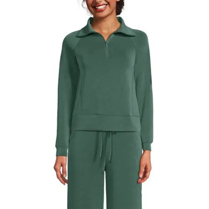 Women's Cupro Long Sleeve Half Zip Pullover