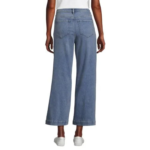Women's Recover Denim High Rise Wide Leg Crop Jeans