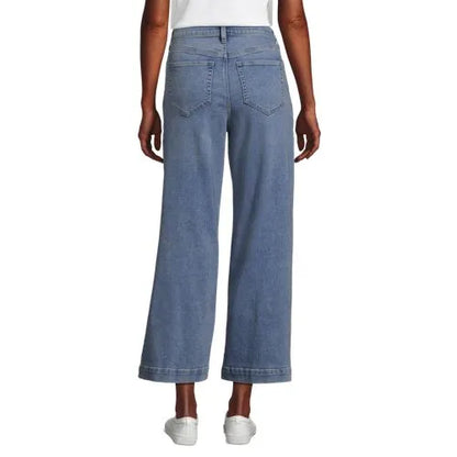 Women's Recover Denim High Rise Wide Leg Crop Jeans