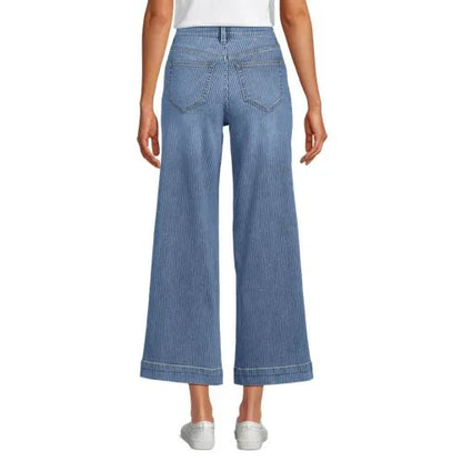 Women's Recover Denim High Rise Wide Leg Crop Jeans