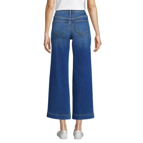 Women's Recover Denim High Rise Wide Leg Crop Jeans