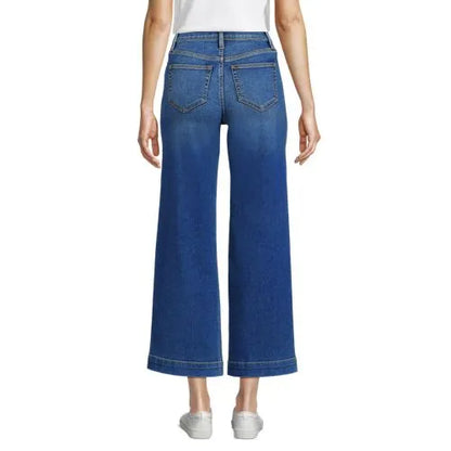 Women's Recover Denim High Rise Wide Leg Crop Jeans