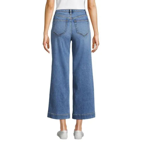 Women's Recover Denim High Rise Wide Leg Crop Jeans