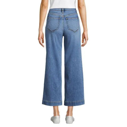 Women's Recover Denim High Rise Wide Leg Crop Jeans