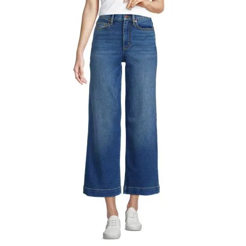 Women's Recover Denim High Rise Wide Leg Crop Jeans