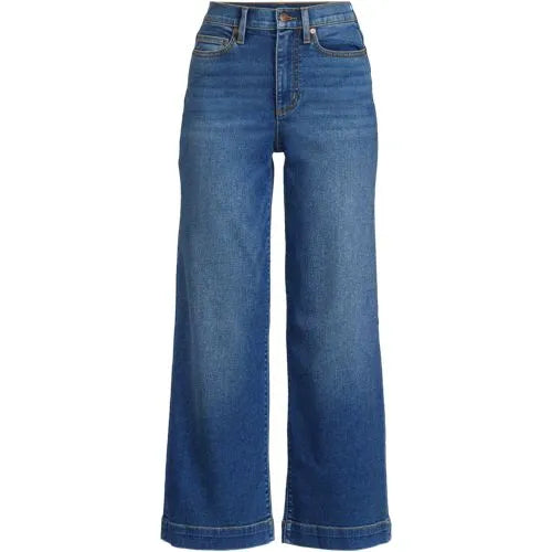 Women's Recover Denim High Rise Wide Leg Crop Jeans