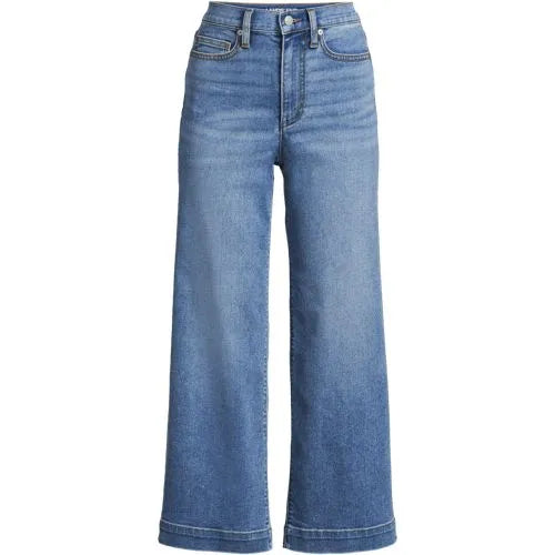 Women's Recover Denim High Rise Wide Leg Crop Jeans